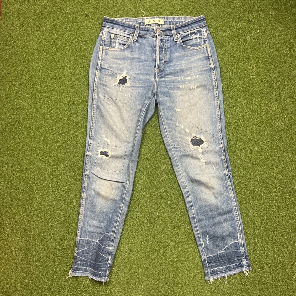 AMO Jeans Womens Size 27 Babe Washed Rebel Skinny Ankle Cropped